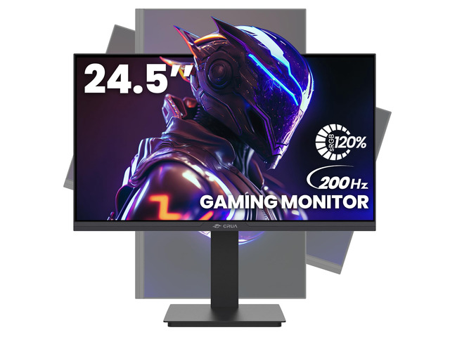 24.5' FHD 200Hz Vertical Monitor, Height/Pivot/Swivel/Tilt Adjustable 120%sRGB Color, FreeSync, HDMI/DP, Low Blue Light, and 75x75mm Wall Mount for...