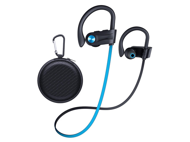 Wireless Headphones Bluetooth 5.3 Headphones with 16 Hours Playtime, Over-Ear Stereo Bass Earphones with Earhooks Headset, Sports Earbuds with...