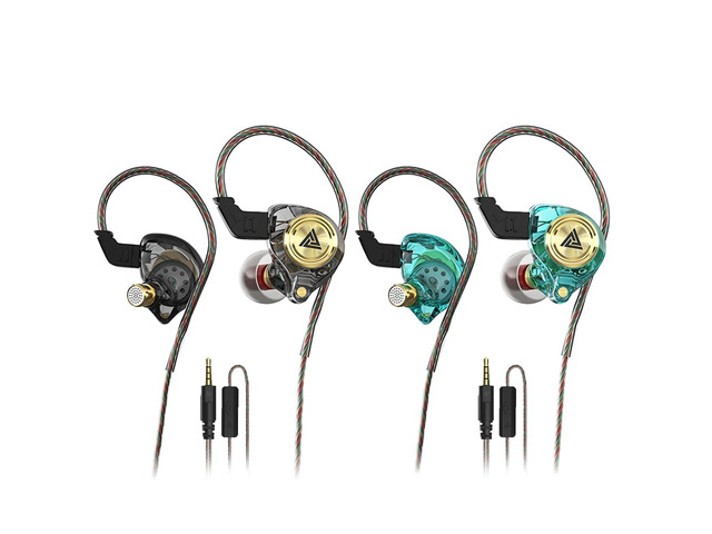 Wired Gaming Earbuds 2 Pack, Ak3file in Ear Monitors, Deep Bass Sound Wired Earbuds, HiFi in Ear Headphones with 1DD 10mm Dynamic Driver, IEM for...