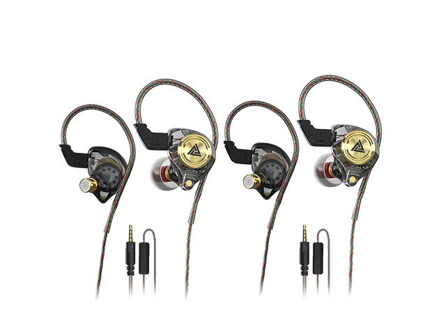 Wired Gaming Earbuds 2 Pack, Ak3file in Ear Monitors, Deep Bass Sound Wired Earbuds, HiFi in Ear Headphones with 1DD 10mm Dynamic Driver, IEM for...