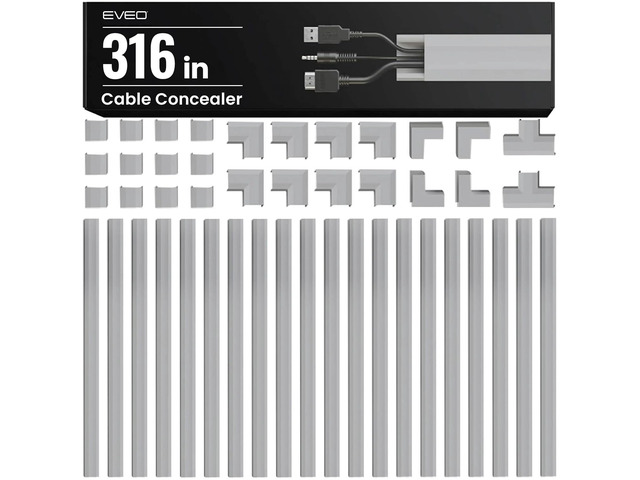Cord Hider - 300 Cord Cover Wall Cable Hider, Cable Concealer, Wire Hiders for TV on Wall. Cable Management, Cord Hider Cable Raceway Wire Covers...