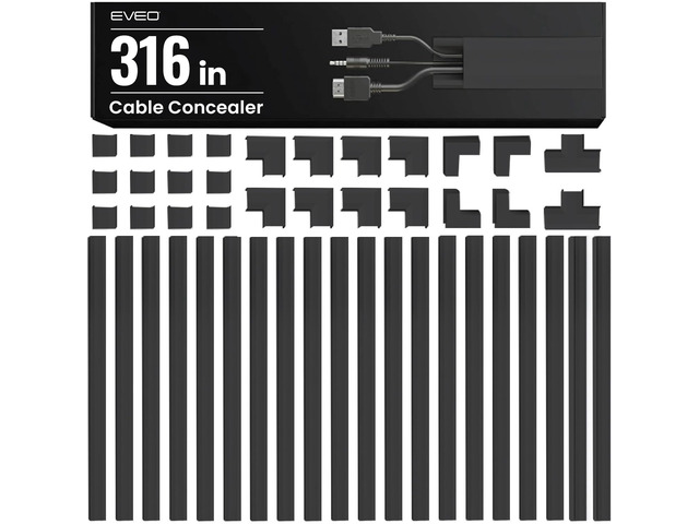 Cable Hider Wall 306 - Cable Raceway Cord Hider - Wire Covers for Cords on Wall, Cord Cover, Wall Cable Hider, Cable Concealer, Wire Hiders for TV...