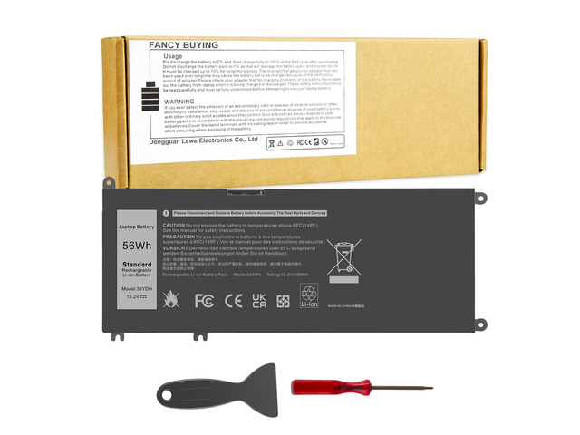 33YDH Laptop Battery for Dell Inspiron 17 7000 7778 7779 7786 7773 15 7577 G3 3579 3779 G5 5587 G7 7588 Latitude 13 3380 14 3490 15 3590 3580...