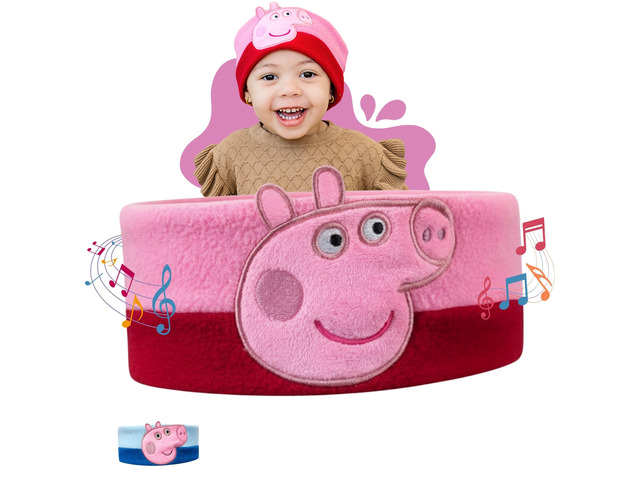 Peppa Pig Headphones - Kids Headband Headphones - Bluetooth Wireless Headband - Comfortable Headphones for Plane - Safe Volume Limit - Adjustable,...