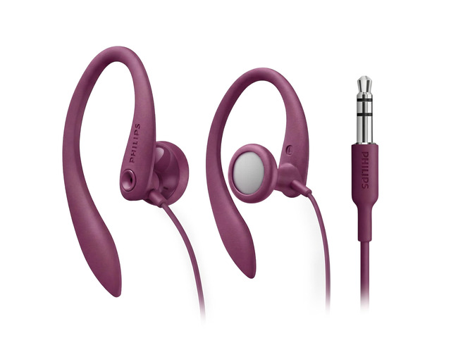 SHS3200PK Flexible Earhook Headphones, Pink