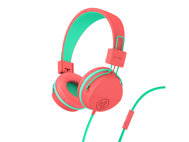 JBuddies Studio on-Ear Kids Wired Headphones with mic, Volume Limiter, Foldable, Adjustable, Each