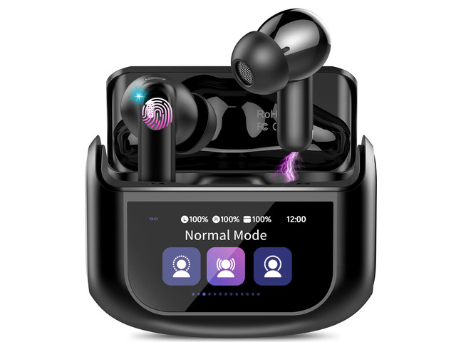 Active Noise Cancelling Ear Buds 48H Wireless Earbuds,Black HiFi Stereo Bluetooth Headphones with ENC Noise Cancelling/Transparency Mode, IPX7...