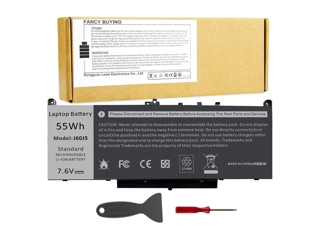 J60J5 Laptop Battery for Dell Latitude E7270 P26S001 E7470 P61G001 Series Notebook R1V85 451-BBSX 451-BBSY 451-BBSU WYWJ2 MC34Y 0MC34Y 1W2Y2 242WD...