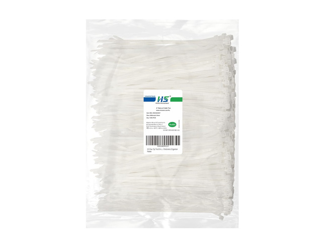 Clear Zip Ties 8 Inch (Bulk-1000 Pack) Nylon Cable Ties 40 Lbs Self-Locking Wire Ties for Electronics Organizer