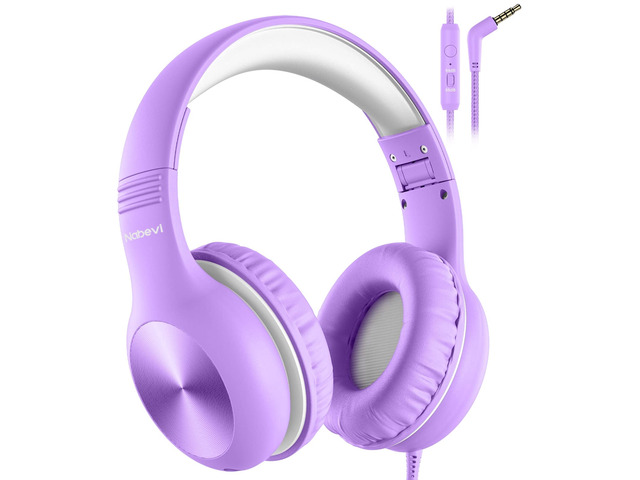 Headphones for Kids for School, Kids Headphones with Microphone, Sharing Function, 85dB/94dB Safe Volume Limit, HD Sound, Over Ear Kid Headphone...