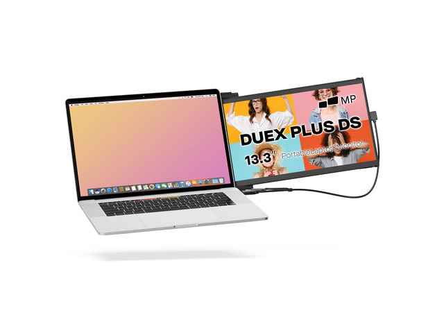 2026 Mobile Pixels Duex Plus DS 13.3' Portable Monitor USB Type-C/HDMI Plug and Play Laptop Screen Extender, FHD 1080P Laptop Monitor, Coatible...