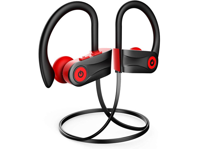 Wireless Bluetooth 5.3 Sport Headphones Built-in Mic in Ear Running Headset with Earhooks 16 Hours Playtime
