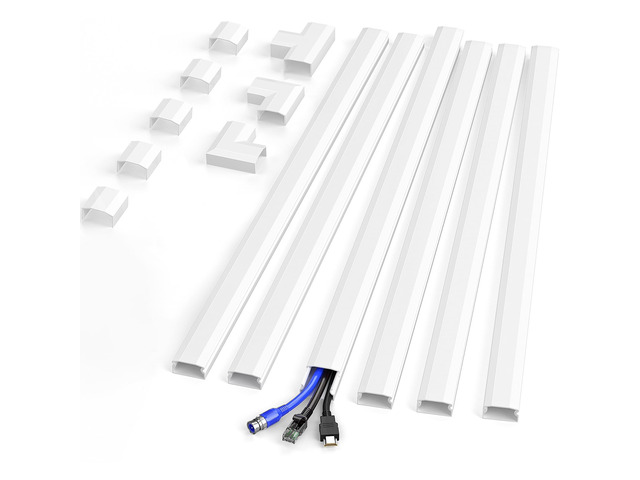 Cord Hider Wall, Cord Covers for 2-3 Wires, Easy Set up Cable Hider Wire Covers for Cords on Wall, Self-Adhesive Wire Hiders for TV on Wall, Cable...