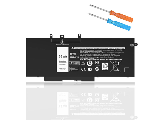 68WH GJKNX Battery Replacement for Dell Latitude 5480 5580 5490 5590 5280 5288 5488 5591 5491 5495 E5480 E5580 E5490 E5590 Precision 15 3520 3530...