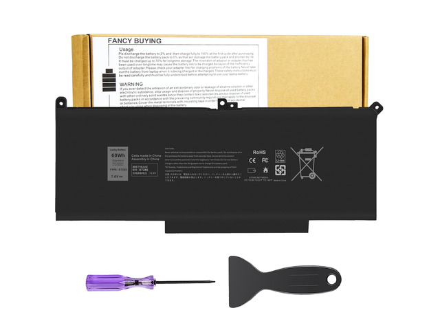 F3YGT 60Wh Laptop Battery for Dell Latitude 12 7000 7280 7290/13 7000 7380 7390 P29S002/14 7000 7480 7490 P28S P28S001 P73G P73G002 Series DM3WC...