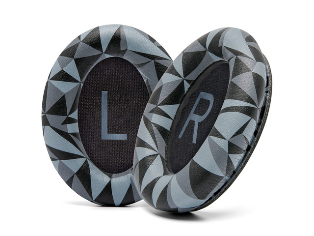 PadZ QC45 - Earpads for Bose QuietComfort 45, QC SE & QC Wireless Made by Wicked Cushions Extra Thick Cushions, Premium Durable Stitching Geo Grey