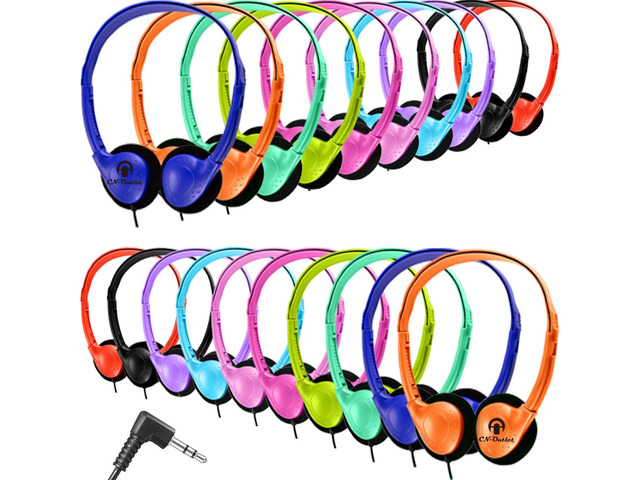 50 Pack Classroom Headphones Bulk for Kids School Class Set Headsets for Students Teens Toddler Children and Adults, Wholesale Wired...
