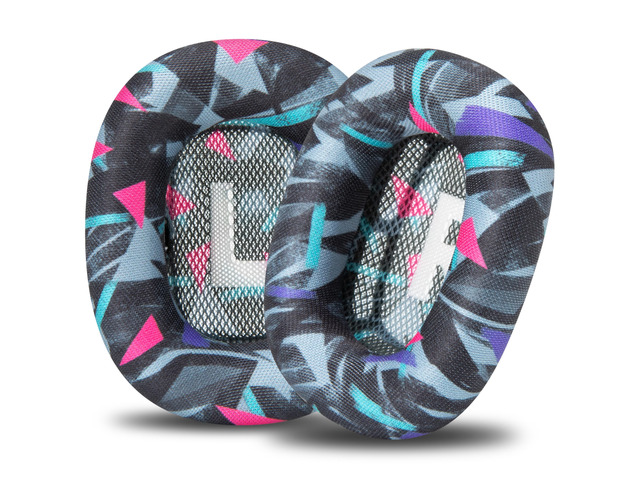 PadZ Max - Ear Cushions for AirPods Max 1 & 2 Made by Wicked Cushions Soft Fabric, Enhanced Comfort & Unique Style 90's Black