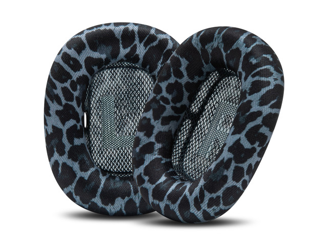 PadZ Max - Ear Cushions for AirPods Max 1 & 2 Made by Wicked Cushions Soft Fabric, Enhanced Comfort & Unique Style Grey Leopard