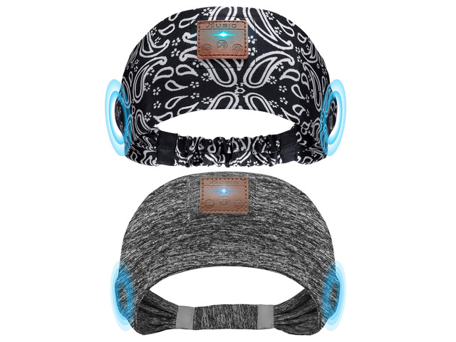 2-Pack Sleeping Headphones, Headband Headphones with Thin Speakers Wireless Bluetooth Headband for Running Sports Workouts Yoga Travel Meditation...