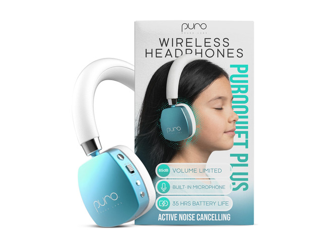 Kids Headphones, Volume-Limiting 85dB, PuroQuiet Plus, Teal 85 dB Volume Limit, Built in Mic, 35-Hour Battery, Lightweight On Ear Design & Comfy...