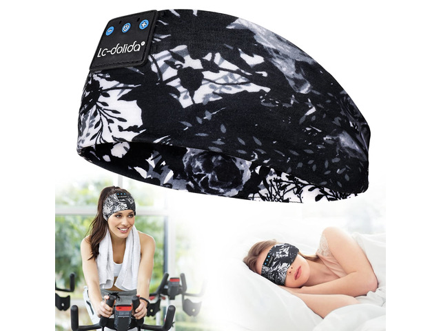 Sleep Headphones Bluetooth 5.4, Headband Earphones Wireless, Sleep Mask for Sleeping, Sports, Gifts, Workout, Jogging, Yoga,Insomnia, Air Travel,...