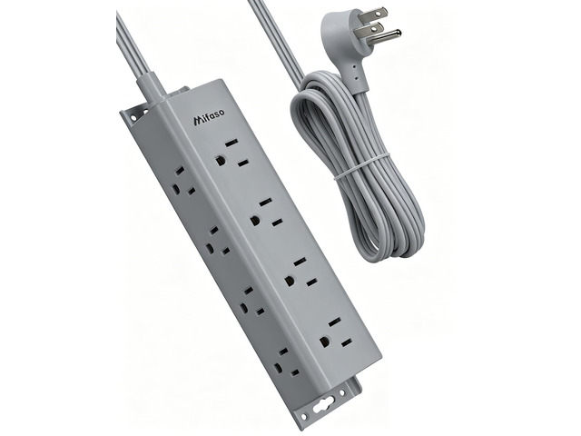 Surge Protector Power Strip, 12 Widely Spaced Multi Outlets, Wall Mount 3 Side Outlet Extender with Extension Cord, Flat Plug, Overload Protection,...
