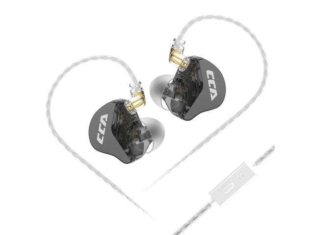 CRA in Ear Monitor Earphone, Ultra-Thin Diaphragm Dynamic Driver IEM, Clear Sound & Deep Bass, Wired Earbuds with Mic and Tangle-Free Removable Cord