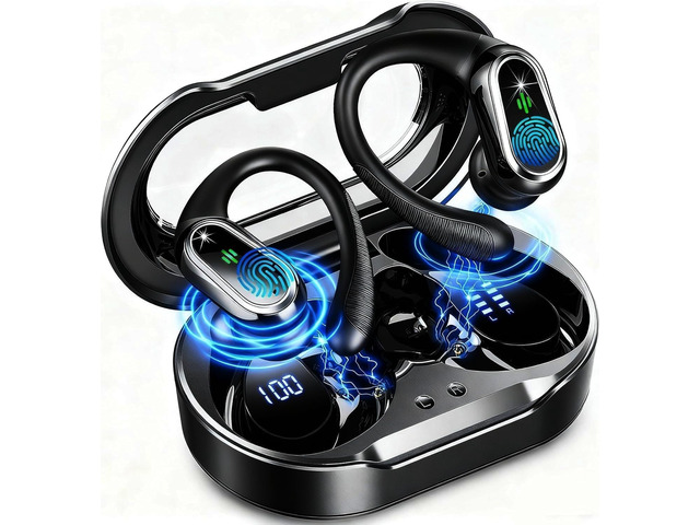 Wireless Earbuds, 2026 Bluetooth 5.4 Headphones Sport, 60Hrs HiFi Stereo Deep Bass Over-Ear buds with ENC Noise Cancelling Mic, IP7 Waterproof &...