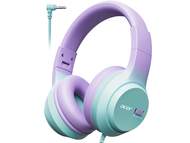 Kids Headphones, 74/85/94dB Volume Limiter, Foldable Wired Over Ear Headphones for Travel, 3.5mm Jack, Toddler Headphones for School, iPad,...