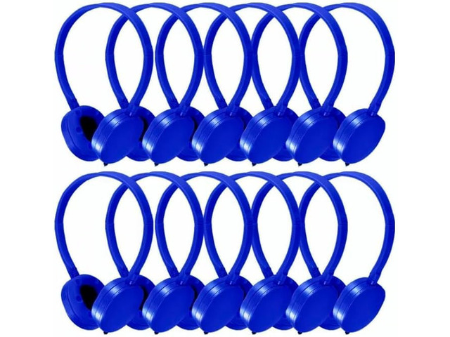 Bulk Headphones 100 Pack for Kids School Classroom, Wholesale Wired Durable Headphones Class Set for Students Children Toddler Boys Girls Teens and...