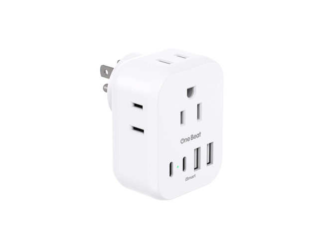 Travel Cruise Ship Essentials, PD20W Multi Plug Wall Outlet Extender 4 Outlets 4 USB Ports (2 USB-C), Small Power Strip Non Surge Protector for...
