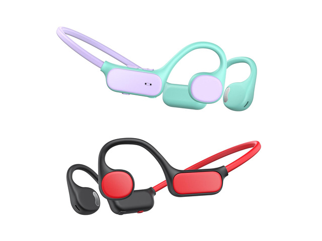 OWS01 Kids Bluetooth Headphones, Air Conduction Open Ear Headphones SafeSound Tech, Clear Audio Bluetooth 5.4, 360° Bending Ultra-Light Kids...