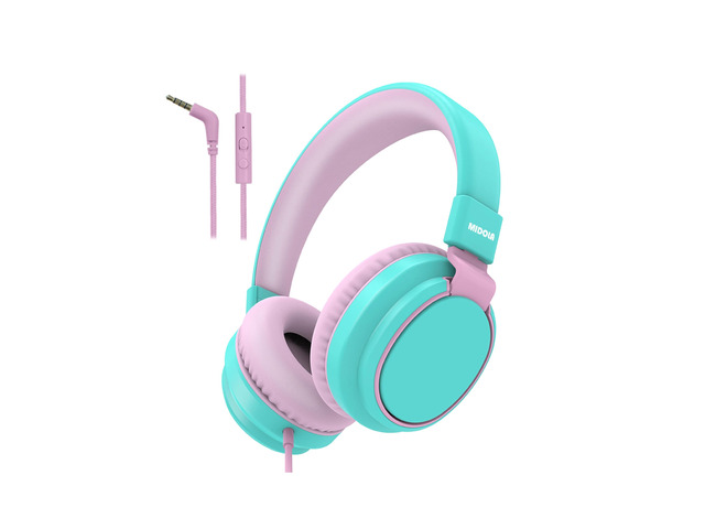 Kids Headphone Wired Volume Limited 85/94dB Over-Ear/On-Ear Foldable Headset with Microphone Hearing Protection Headphones for Toddler Boy Girl...