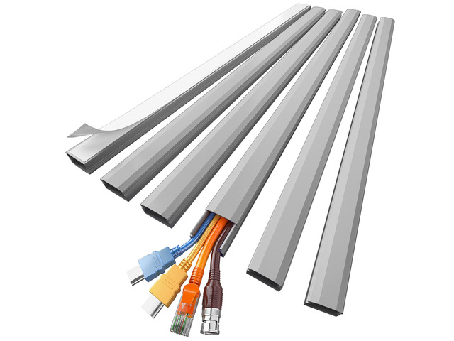 Grey Cord Hider, 85in Cord Covers for 3-4 Wires on Wall, Large Cable Hider, Premium Wire Covers for Cords on Wall, Easy Set-up Cable Cover Raceway,...