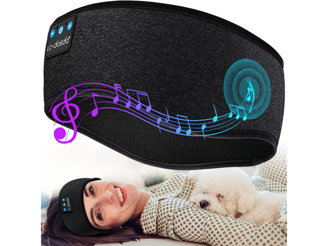 Sleep Headphones Headband Bluetooth 5.4, Headband Earphones Wireless with USB C Charge Port, Sleep Mask for Sleeping, Sports, Gifts, Workout,...