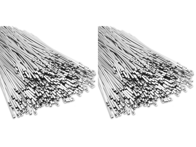 500 Pcs Stainless Steel Zip Ties 304 Metal Cable,11.8 Inch (Pack of 2)