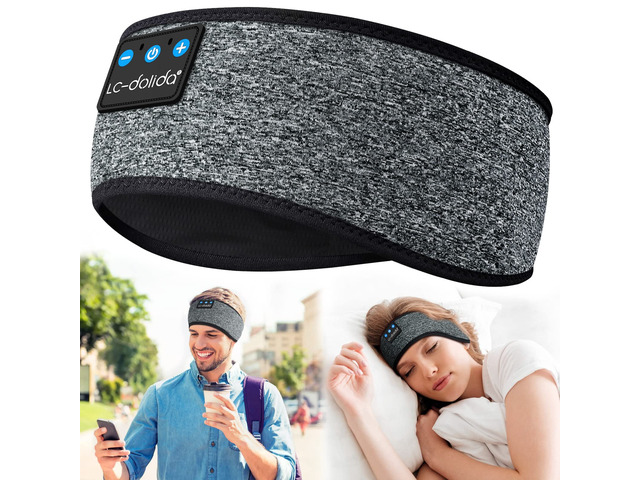 Sleep Headphones Headband Bluetooth 5.4, Sports Headband Earphones Wireless with Speaker Microphone USB C for Sleeping Gift Workout Jogging Yoga...