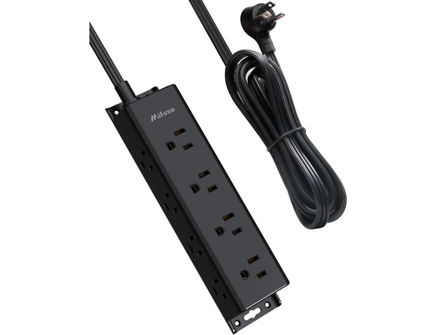 Surge Protector Power Strip, 12 Widely Spaced Multi Outlets on 3 Sides 15FT Extension Cord with Multiple Outlets, Flat Plug, Wall Mount, Overload...