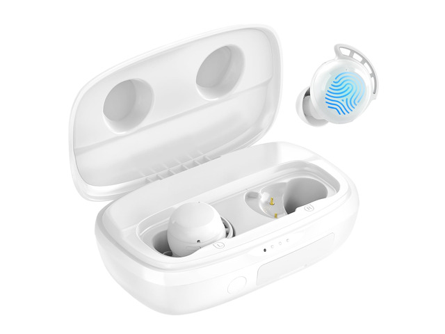 FlyBuds 3 Wireless Earbuds, 110H Playtime Bluetooth Headphones IPX8 Waterproof, BT5.3, Deep Bass Sound Earphones, Custom EQ, Charging Case, Light...