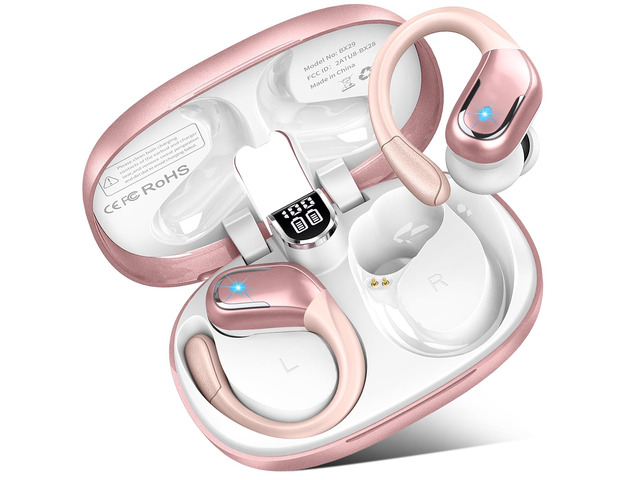 Wireless Earbuds, 75hrs Bluetooth 5.4 Headphone Sport, 2026 Bluetooth Earbuds Deep Bass Over Ear Buds with Earhooks, ENC Noise Cancelling Earphone...
