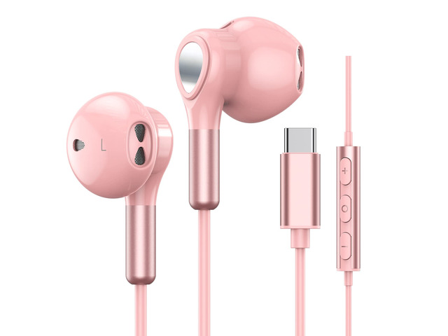 USB C Headphones for Samsung Galaxy S26 S25 S24 S23 S22 S21 S20 A56 A17 A16 Wired USB C Earbuds with Mic Volume Control Earphones USB Type C...