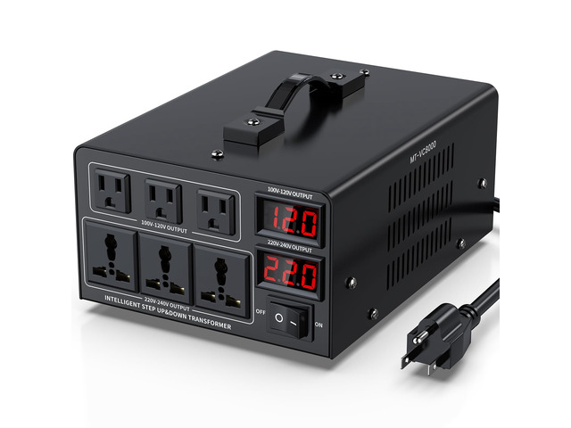 8000W Voltage Converter Transformer(110V to 220V or 220V to 110V) Step Up/Down Converter 110/120 Volt - 220/240 Volt w/US Power Cord,Circuit...