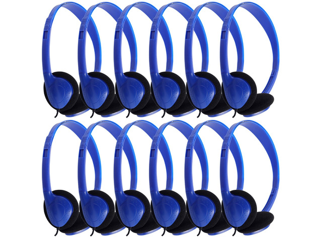 Kids Headphones Bulk 12 Pack for School Classroom Student Children Toddler Boys Girls Teen and Adults, Wholesale Wired Computer Earphones Class Set...
