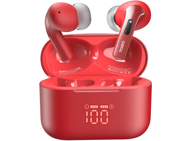 T20 Wireless Earbuds 97H Playtime, Wireless Charging LED Display Case 10mm Deep Bass Sound, Dual Mic ENC Clear Calls, IPX8 Waterproof, Bluetooth...