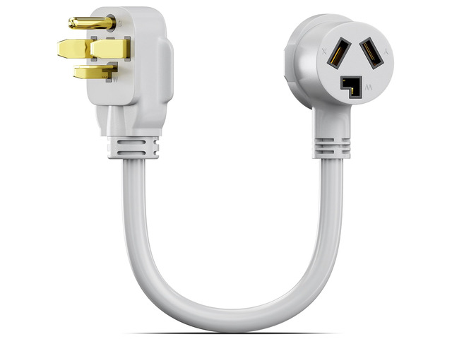 1.5 FT 3 Prong to 4 Prong Dryer Adapter, NEMA 14-30P Male to 10-30R Female Dryer Plug Adapter, 30 Amp 250V Outlet Converter Cord for Connecting...