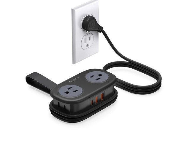 Travel Power Strip PD20W with 4 AC Outlets 3 USB Ports (1 USB-C) 4FT Flat Plug Extension Cord, Compact Portable Design for Business Travel, Cruise...