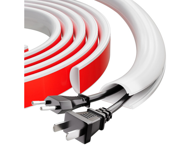 118' Silicone Cord Hider for Wall Mount TV,Large Self-Adhesive Cable Hider for 2-3 Cords,Cable Management Under Desk,Cord Organizer,Cable Raceway...