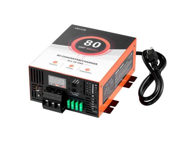 RV Power Converter, 80 Amp, 110V AC to 12V DC RV Converter Battery Charger, Multi Stage Smart Charging, 13V to 16.5V Operating Range, Compatible...