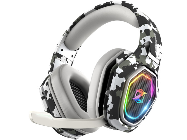 Wireless Gaming Headset for Ps5, Ps4, PC, Gaming Headphones with Flip Mic and USB-A & USB-C Transmitter, 40Hr Battery Bluetooth Headset for Mobile,...